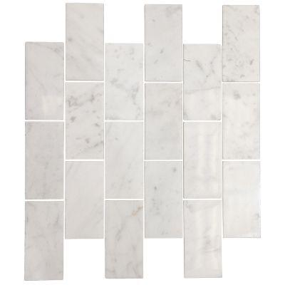 Greenwich Bianco Carrara Marble Mosaic 30x31cm - Alternative Image