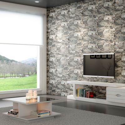 Muralla Stone-Effect Porcelain Gris Tile 60x40cm (Wallrock)