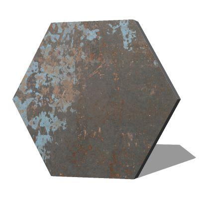 Hexagon Polaris Metallic-Effect Porcelain Tile 25x22cm - Alternative Image