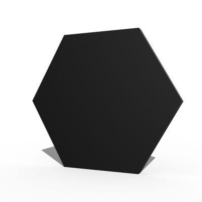 Hexagon Basic Black Porcelain Tile 25x22cm - Alternative Image