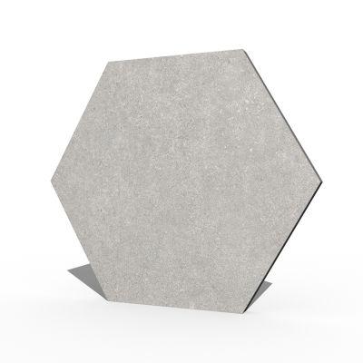 Hexagon Traffic Grey Porcelain Tile 25x22cm - Alternative Image