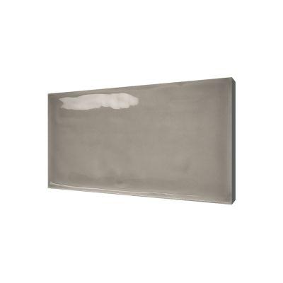 Metro Mirage Rustic Dark Grey Gloss Ceramic Wall Tile 15x7.5cm