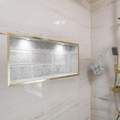 Metro Zurbaran Textured Blanco Gloss Wall Tile 24x12cm - Alternative Image