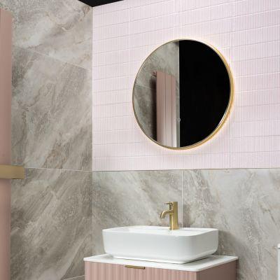 Metro Soldeu Pink Ceramic Textured Gloss Ceramic Wall Tile 30x7.5cm