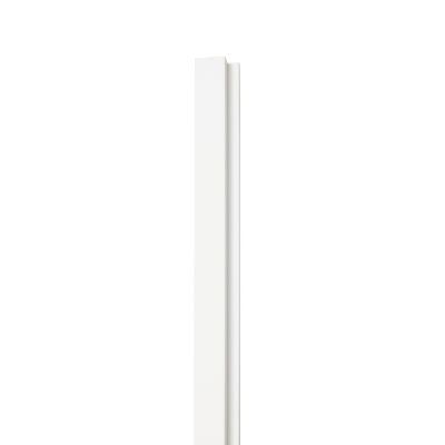 18mm Woodlux Wooden Wall Panel White End Piece A 275x3.5cm