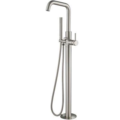 Kyloe Freestanding Bath Tap & Shower Mixer - Brushed Nickel