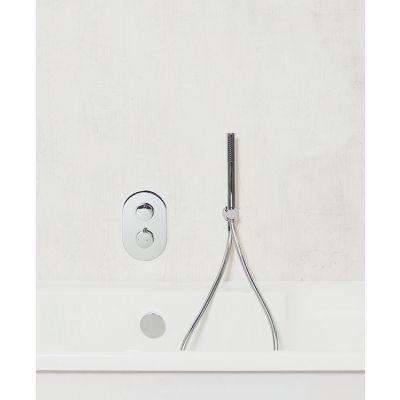 Luca Minimal Concealed Shower Kit With Dual 2 Outlet and Overflow Filler