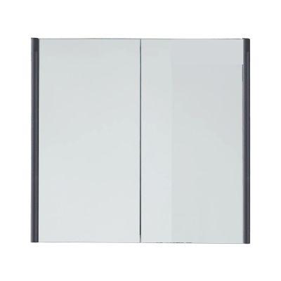 Aurora 80cm Mirror Cabinet Dark Grey
