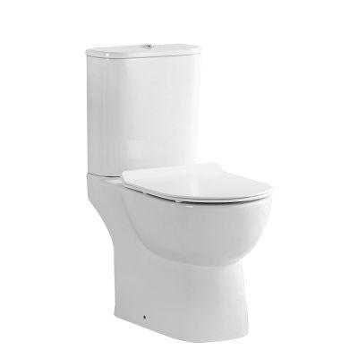 Boston Closed-Coupled Open-Back Toilet Pan - Including Seat
