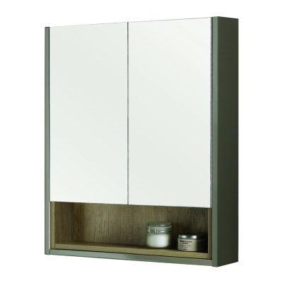 Lucca 60cm Mirror Cabinet Taupe