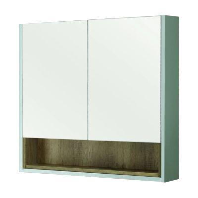 Lucca 80cm Mirror Cabinet Matt Grey