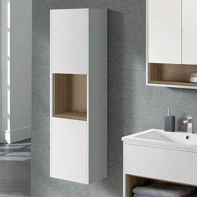 Lucca 140cm Tall Bathroom Cabinet White