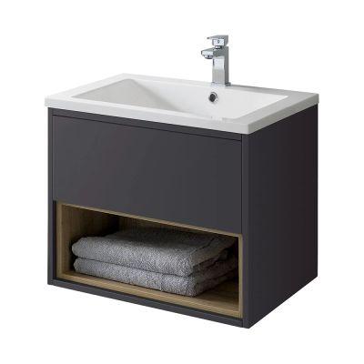 Lucca 50cm Wall-Hung Vanity Unit Anthracite