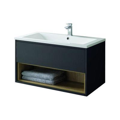 Lucca 80cm Wall-Hung Vanity Unit Anthracite