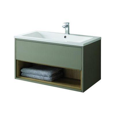 Lucca 80cm Wall-Hung Vanity Unit Taupe
