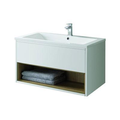 Lucca 80cm Wall-Hung Vanity Unit White