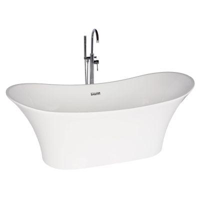 Marseille Contemporary White Freestanding Bath 175x76cm
