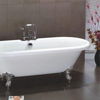 Traditional Roll Top White Freestanding Bath 179.5x78.5cm - Alternative Image