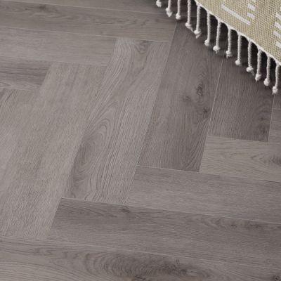Herringbone LVT Flooring - Durham Oak 60x12.5cm