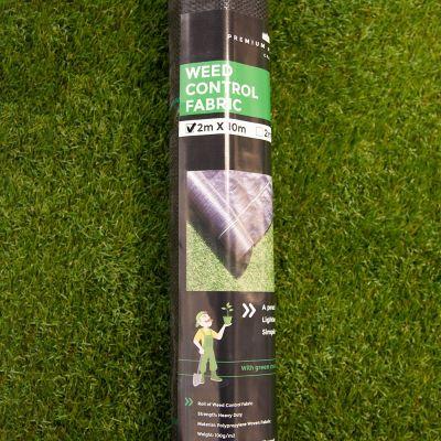 Weed Control Fabric Black with 25cm Green Line 10x2m (20m²)