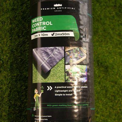 Weed Control Fabric Black with 25cm Green Line 50x2m (100m²)
