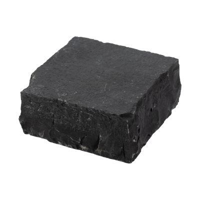 Black Limestone Cobble 4 Sides Sawn Natural 10x10x4cm