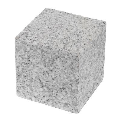 Silver Granite Cobble G603 4 Sides Sawn Bush-Hammered 10x10x10cm