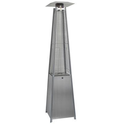 Alpha Outdoor Living Pyramid Gas Patio Heater with Regulator / Hose and Cover Stainless Steel 13kW