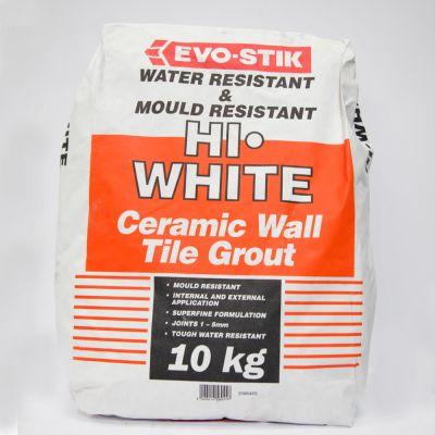 Evo-Stik HI-White Ceramic Wall Tile Grout 10kg