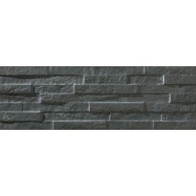 Brickstone Black Porcelain Wall Tile 52x16cm - Alternative Image