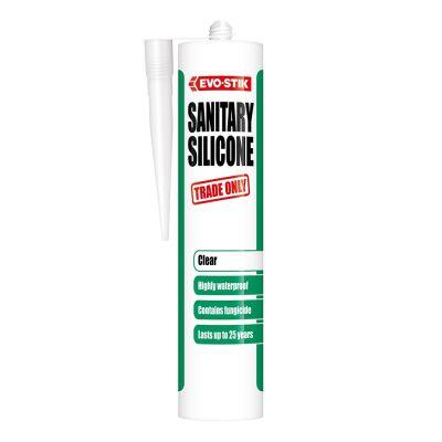 Evo-Stik Sanitary Silicone Sealant Clear C20 Cartridge 290ml