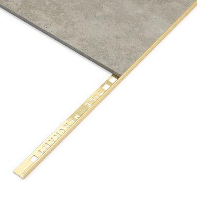 12mm Gold Brushed Square Edge Tile Trim 2.4m