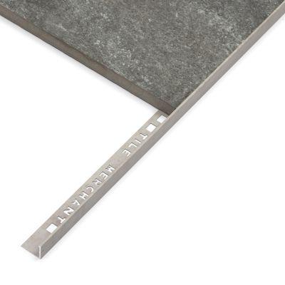 22.5mm Marbel Aluminium Brushed Outdoor Square Edge Profile Trim 2.4m