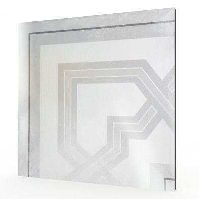 Grey Angle Corner Pattern Matt Porcelain Tile 18.7x18.7cm - Alternative Image