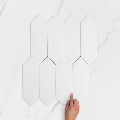 Metro Cupidon White Bevelled Gloss Wall Tile 30x10cm