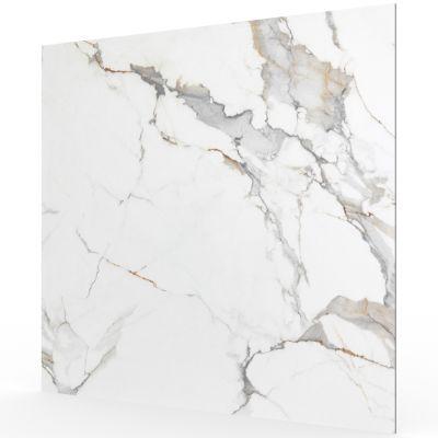 Bianco Platino Marble-Effect Polished Porcelain Tile 100x100cm - Alternative Image