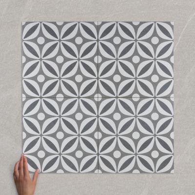 Westbury Grey Pattern Matt Porcelain Tile 33.3x33.3cm