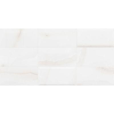 Cloudy White Marble-Effect Décor Ceramic Tile Gloss 60x30cm - Alternative Image