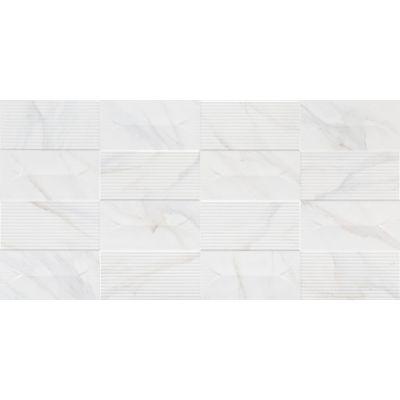 Odeon White Marble-Effect Ceramic Décor Tile Matt 60x30cm - Alternative Image