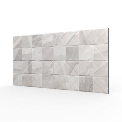 Siena Grey Marble-Effect Matt Ceramic Décor Tile 60x30cm - Alternative Image
