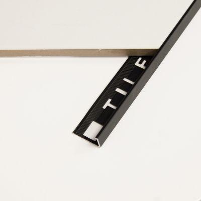 12mm Black Matt Tile Trim - Aluminium Square Edge 2.4m