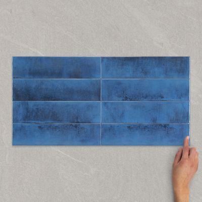 Metro Vibe Blue Metro Gloss Wall Tile 30x7.5cm