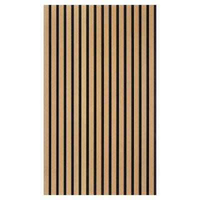 21mm Acoustic Black Felt Wall Panel Warm Oak 240x60cm - Alternative Image