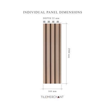 24mm Slat Wall Panel Walnut 290x16.8cm - Alternative Image